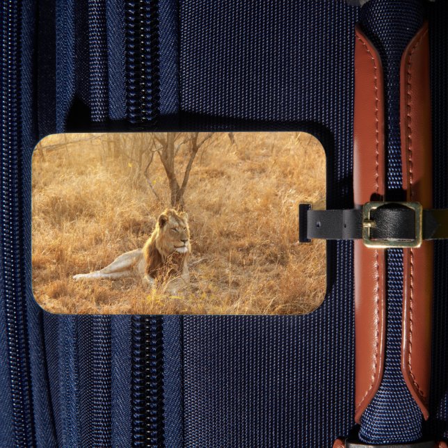 Lion Luggage Tag Gepäckanhänger (Vorderseite Insitu 4)