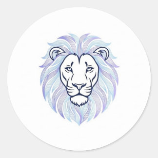lion magic runder aufkleber