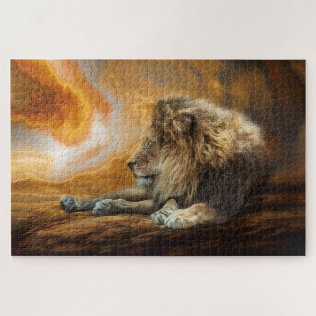 LION MAJESTIC HUNTER PUZZLE (Horizontal)
