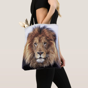LION MALE LION TOTE BAG PURT