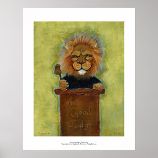 Lion Malerei Urkunst Richter Rechtsanwälte Poster