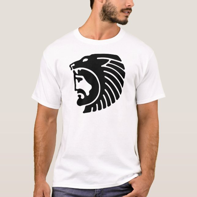 Lion Man, griechisches Reliefdesign T-Shirt (Vorderseite)