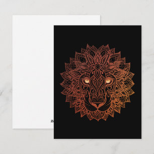 Lion Mandala Ornamental, handgezeichneter Lion Man Feiertagskarte
