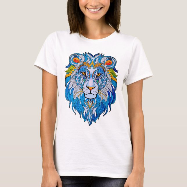 Lion Mandala T Shirt (Vorderseite)