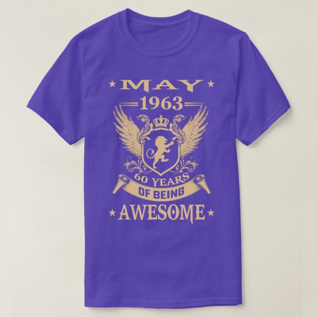 Lion May 1963 Limited Edition 60 Jahre Aw T-Shirt (Design vorne)