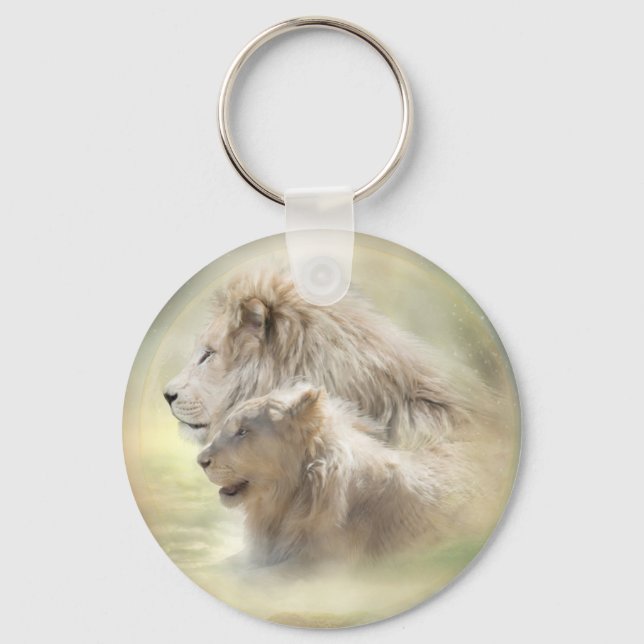Lion Moon Art Schlüsselanhänger (Vorderseite)