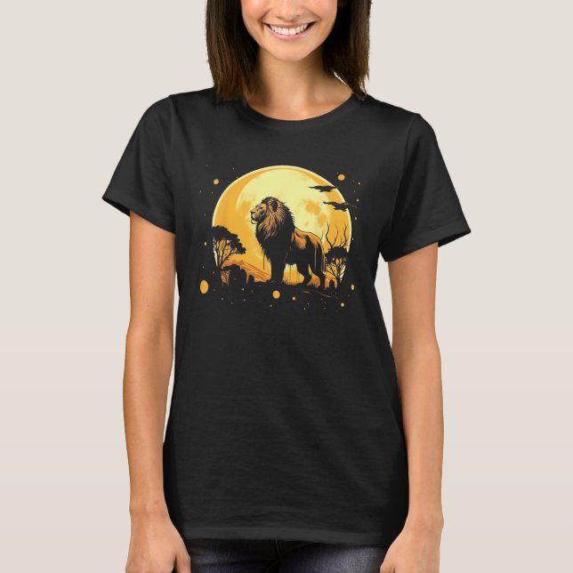 Lion Moon Classic Design T-Shirt (Vorderseite)