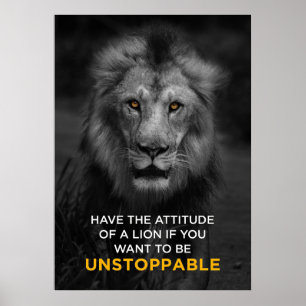 Lion Motivierend Unstoppaple Poster