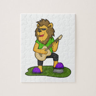 Lion Musician Gitarre Puzzle