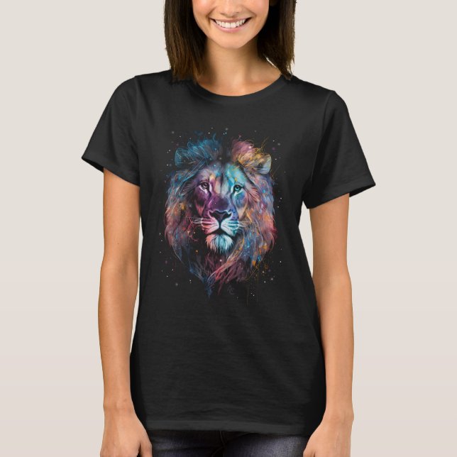 Lion Nebular - Graffiti Neon Tinte Splash T-Shirt (Vorderseite)
