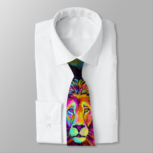 Lion Neck Tie Krawatte (Gebunden)