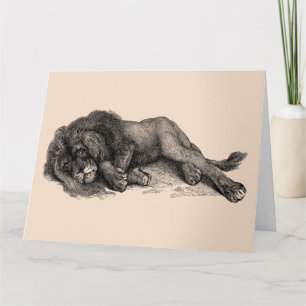 LION NICKERCHEN FUNNY NIEDLICHE GEBURTSTAG CARD KARTE