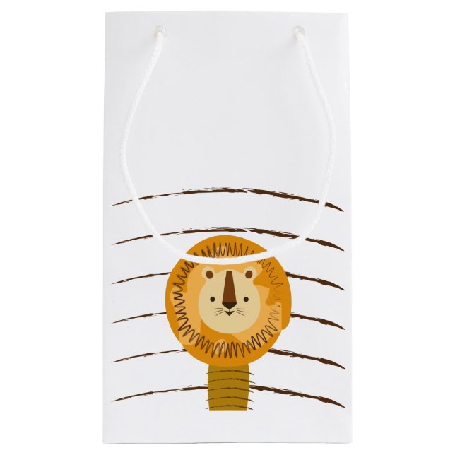 Lion Niedlich Cartoon Kids Baby Kleine Geschenktüte (Rückseite)