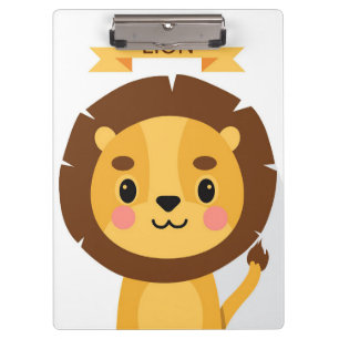 Lion Niedlich Lion Portrait Klemmbrett