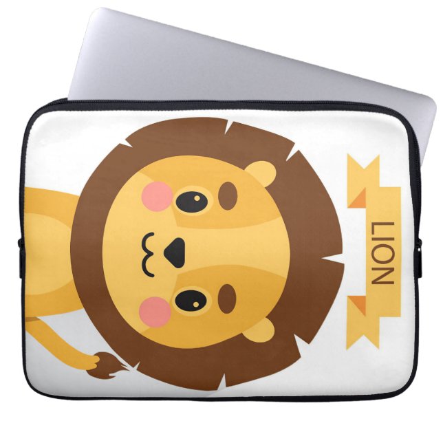 Lion Niedlich Lion Portrait Laptopschutzhülle (Vorderseite)