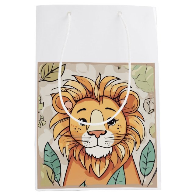 Lion niedlich mittlere geschenktüte (Vorderseite)