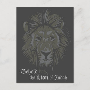 Lion of Judah Bible Verse Offenbarung 5:5 Postkart Postkarte