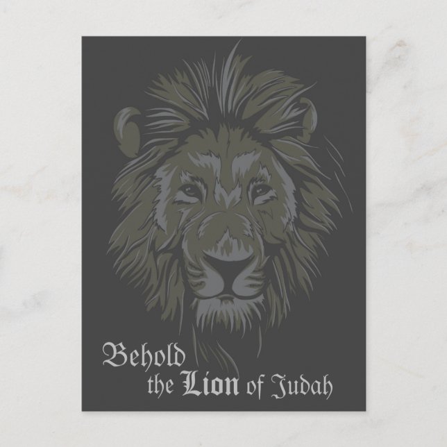 Lion of Judah Bible Verse Offenbarung 5:5 Postkart Postkarte (Vorderseite)