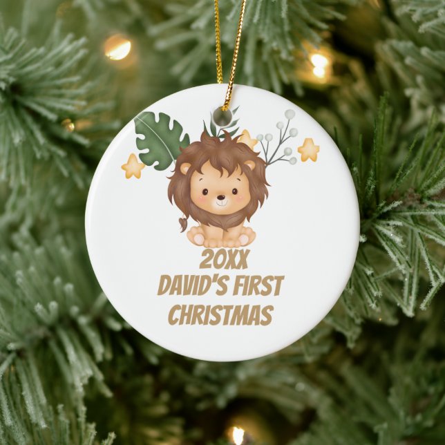 Lion of Judah Ceramic Ornament First Christmas (Baum)