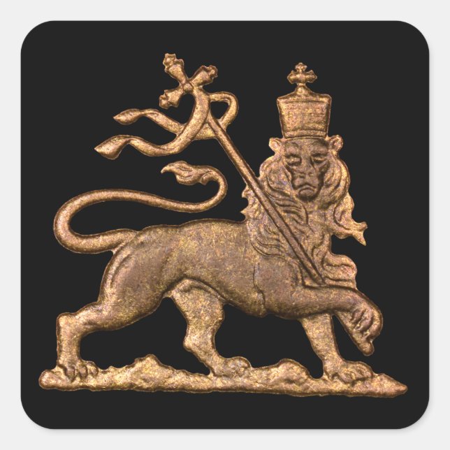 Lion of Judah - Haile Selassie - Jah Rasta Sticker (Vorderseite)