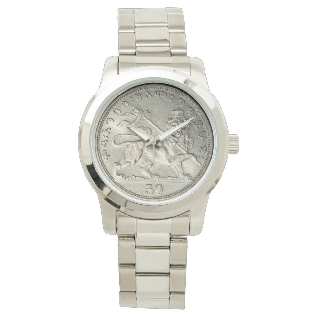 Lion of Judah Haile Selassie Jah Rastafari Rasta Armbanduhr (Vorderseite)