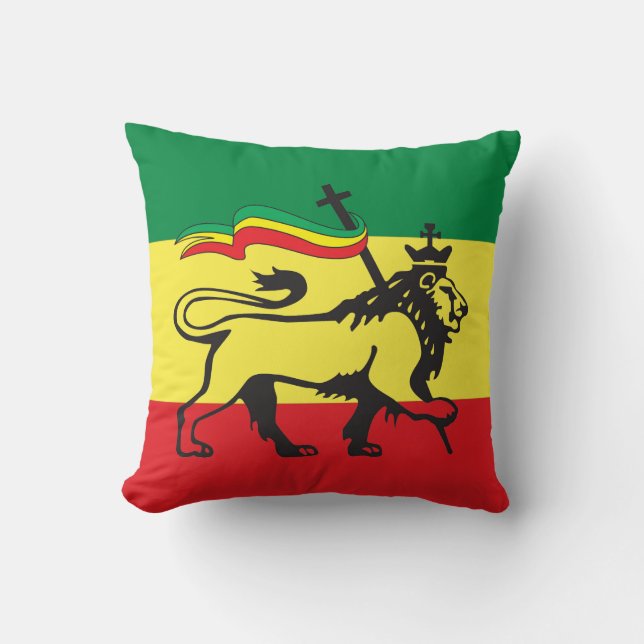 Lion of Judah - Haile Selassie - Rastafari Pillow Kissen (Vorderseite)