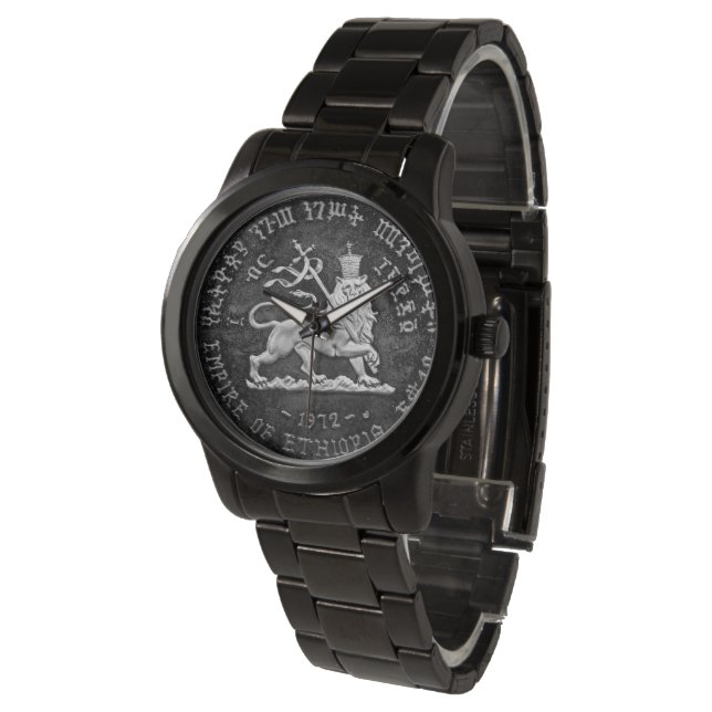 Lion of Judah - Haile Selassie - Rastafari Watch A Armbanduhr (Schrägansicht)