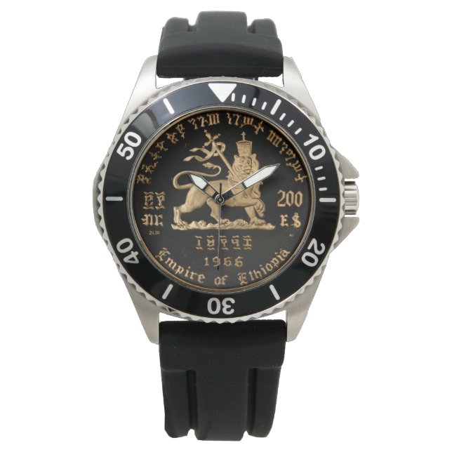 Lion of Judah - Haile Selassie - Rastafari Watch A Armbanduhr (Vorderseite)
