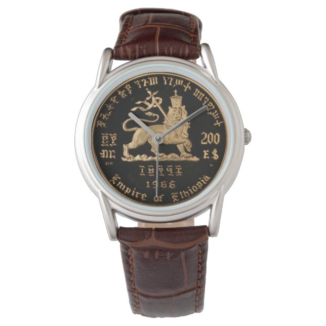 Lion of Judah - Haile Selassie - Rastafari Watch A Armbanduhr (Vorderseite)