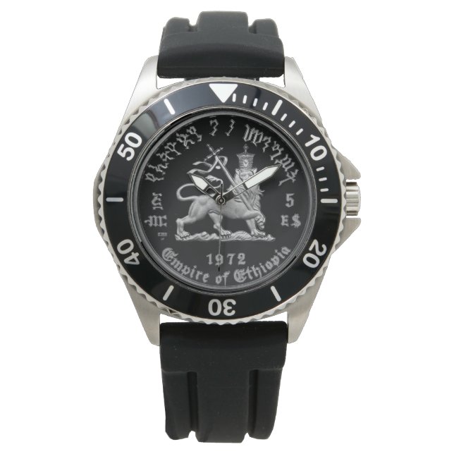 Lion of Judah - Haile Selassie - Rastafari Watch A Armbanduhr (Vorderseite)