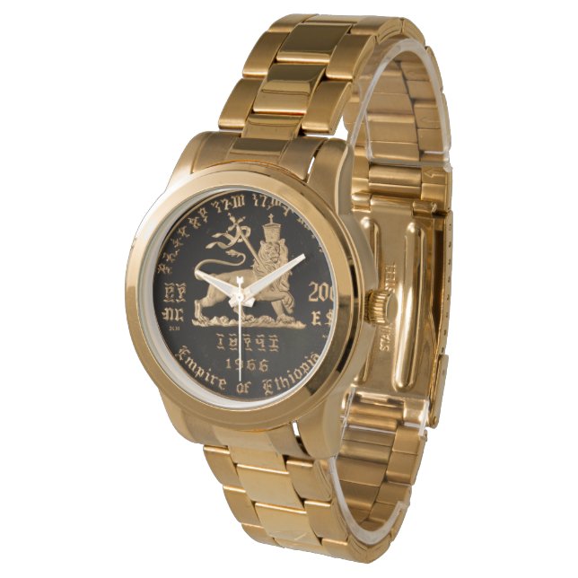Lion of Judah - Haile Selassie - Rastafari Watch A Armbanduhr (Schrägansicht)