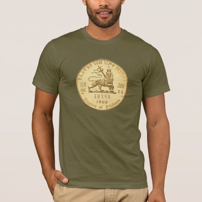 Lion of Judah - Jah Army Gold - Rasta Reggae Shirt (Vorderseite)