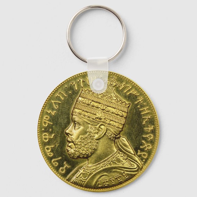 Lion of Judah Jah Army Menelik II Rasta Roots Schlüsselanhänger (Vorderseite)