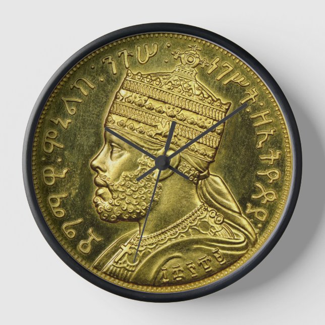 Lion of Judah Jah Army Menelik II Rasta Roots Uhr (Vorderseite)