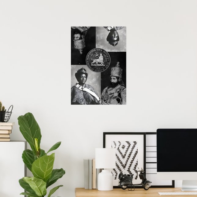 Lion of Judah Jah Rastafari Haile Selassie I King Poster (Heimbüro)