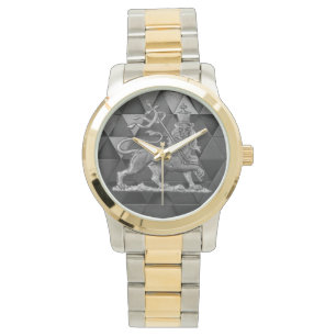 Lion of Judah Jah Rastafari Rasta Reggae Roots INI Armbanduhr