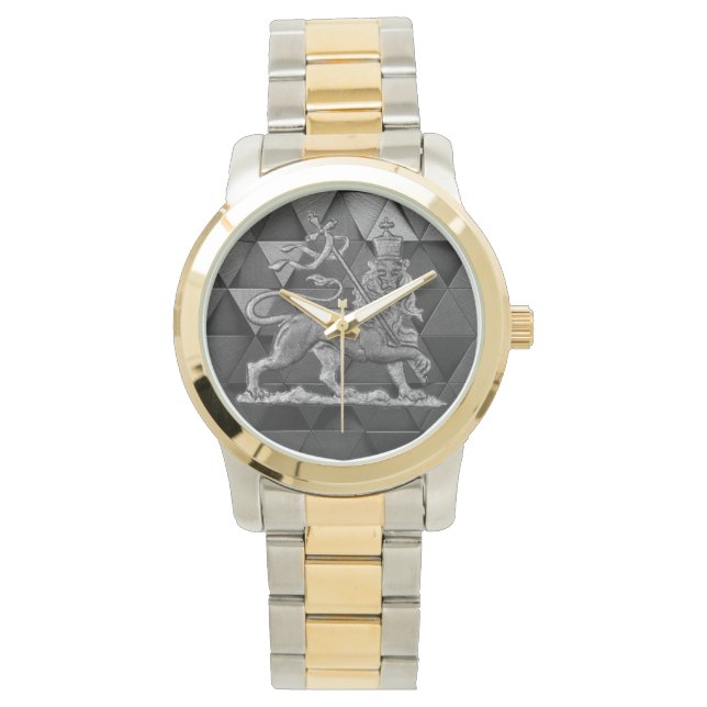 Lion of Judah Jah Rastafari Rasta Reggae Roots INI Armbanduhr (Vorderseite)