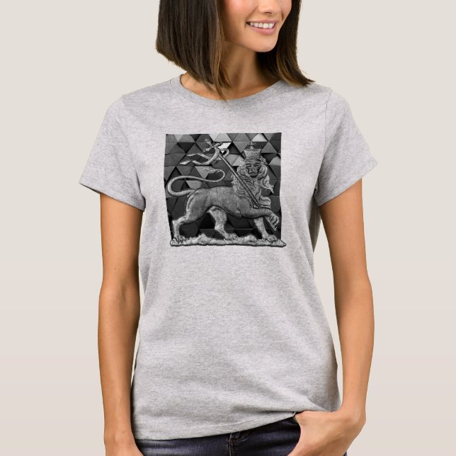 Lion of Judah - Jah Rastafari Rasta Reggae Roots T-Shirt (Vorderseite)