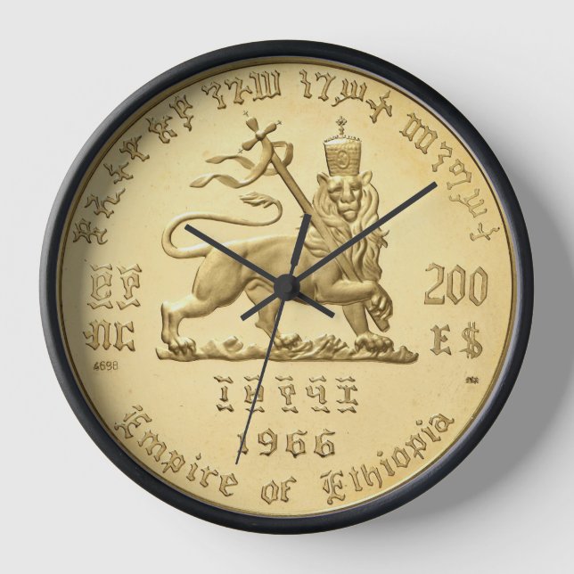 Lion of Judah Jah Rastafari Rasta Reggae Roots Uhr (Vorderseite)