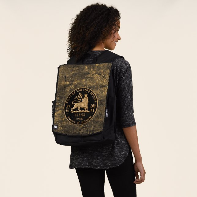 Lion of Judah - Jah Rastafari - Reggae Rucksack (Ausgewaschen)