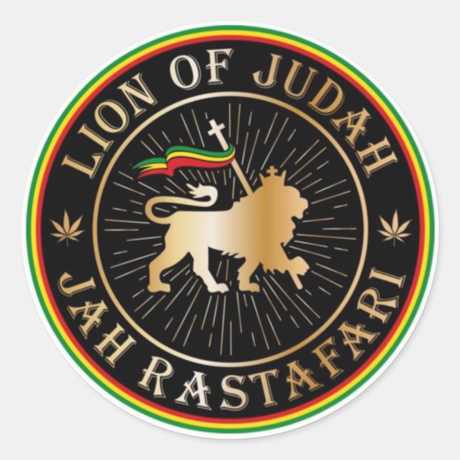 Lion of Judah - Jah Rastafari - Sticker Aufkleber (Vorderseite)