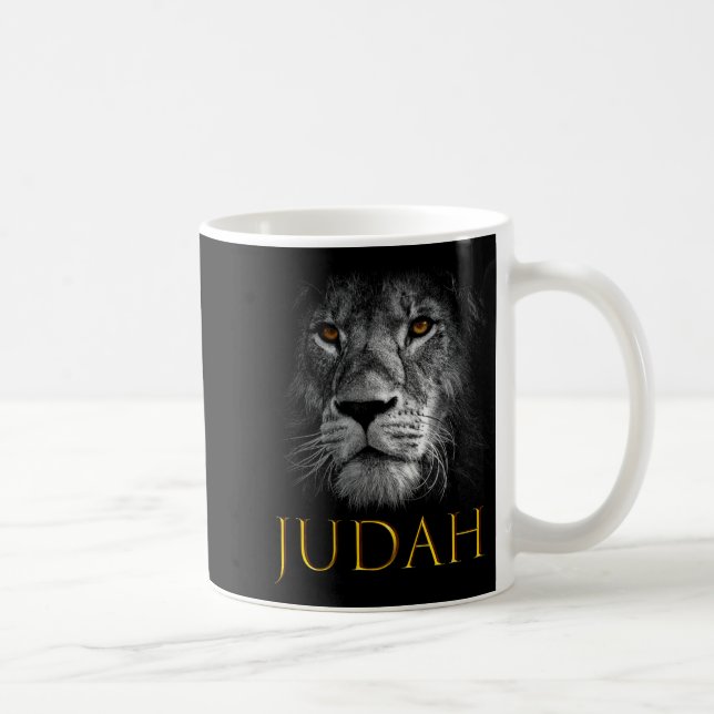Lion Of Judah Jesus Christian Faith Over Fear Prem Kaffeetasse (Rechts)