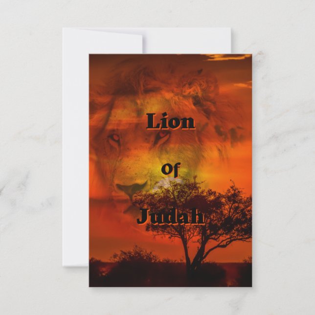 Lion of Judah KJV Flat Greeting Card Karte (Vorderseite)