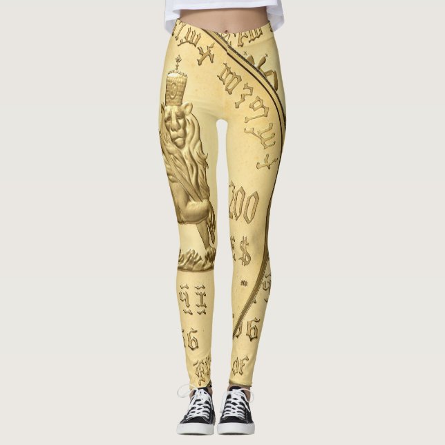 Lion of Judah - Rasta Power Yoga Leggings (Vorderseite)