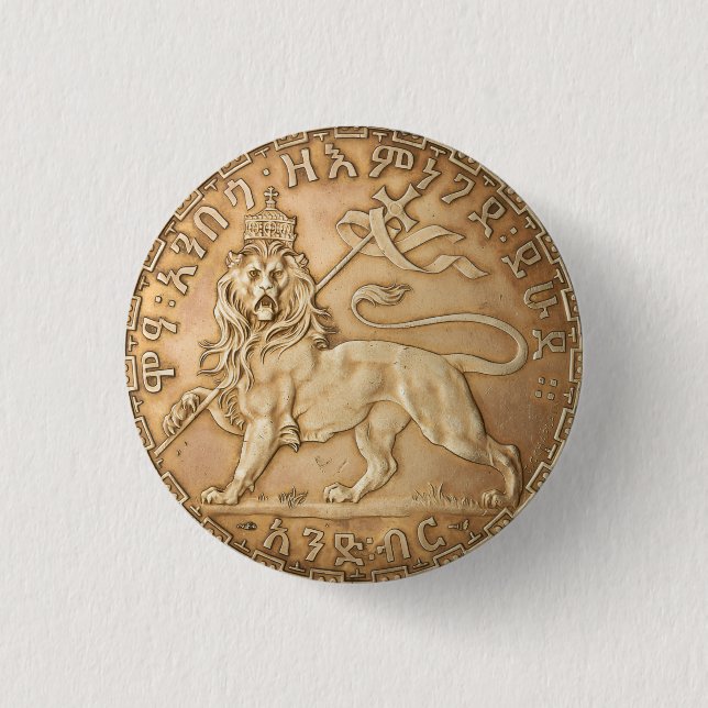 Lion of Judah Rasta Reggae Roots Jah Rastafari  Button (Vorderseite)