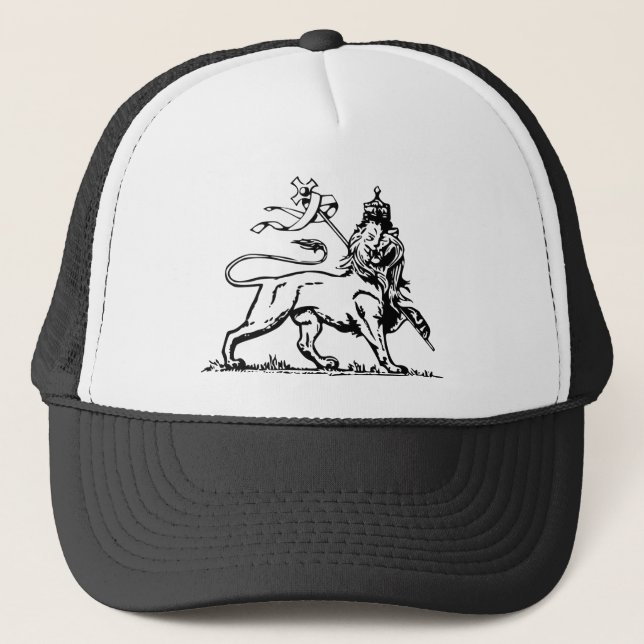 Lion of Judah - Reggae Cap - Rasta Baseball Cap Truckerkappe (Vorderseite)
