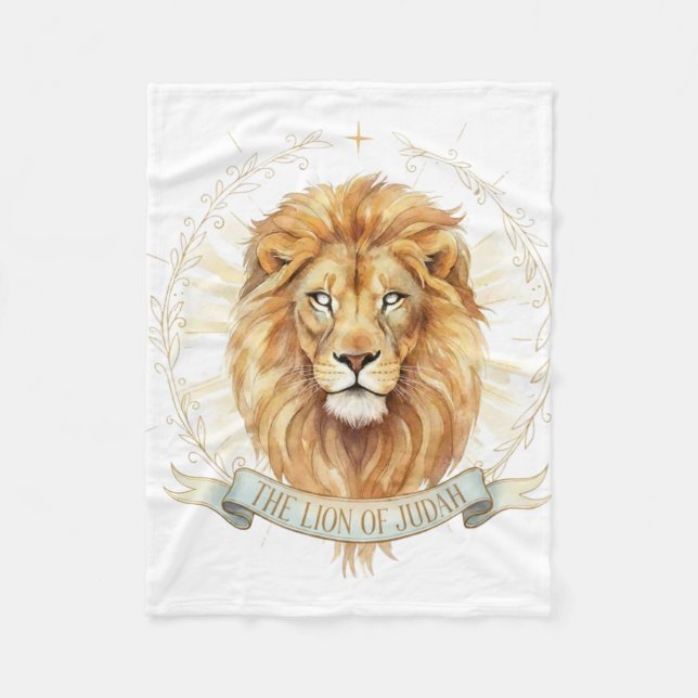 Lion of Judah Small Baby Blanket - 30x40 Plush  Fleecedecke (Vorderseite)