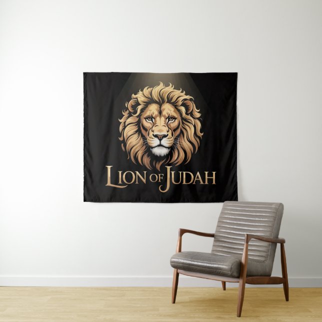 Lion of Judah Tapestry Wandteppich (Beispiel (Horizontal))