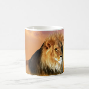 Lion of South Africa Fraktal art Tasse