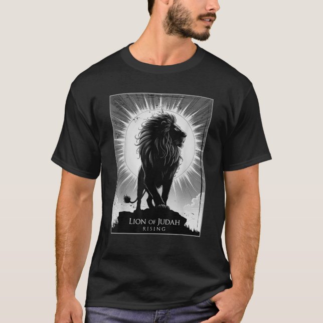 Lion Of The Tribe Judah Rising Hebrew Israelite YH T-Shirt (Vorderseite)